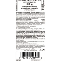 SOLGAR VITAMINA B12 1000 MCG